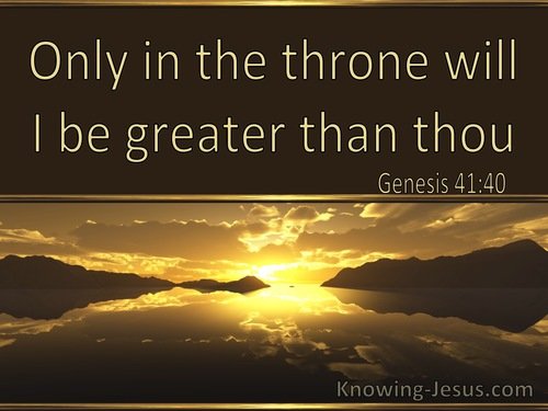 Throne-Genesis 41-40